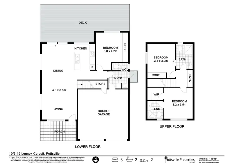 Floorplan of Homely house listing, 10/3-15 Lennox Circuit, Pottsville NSW 2489