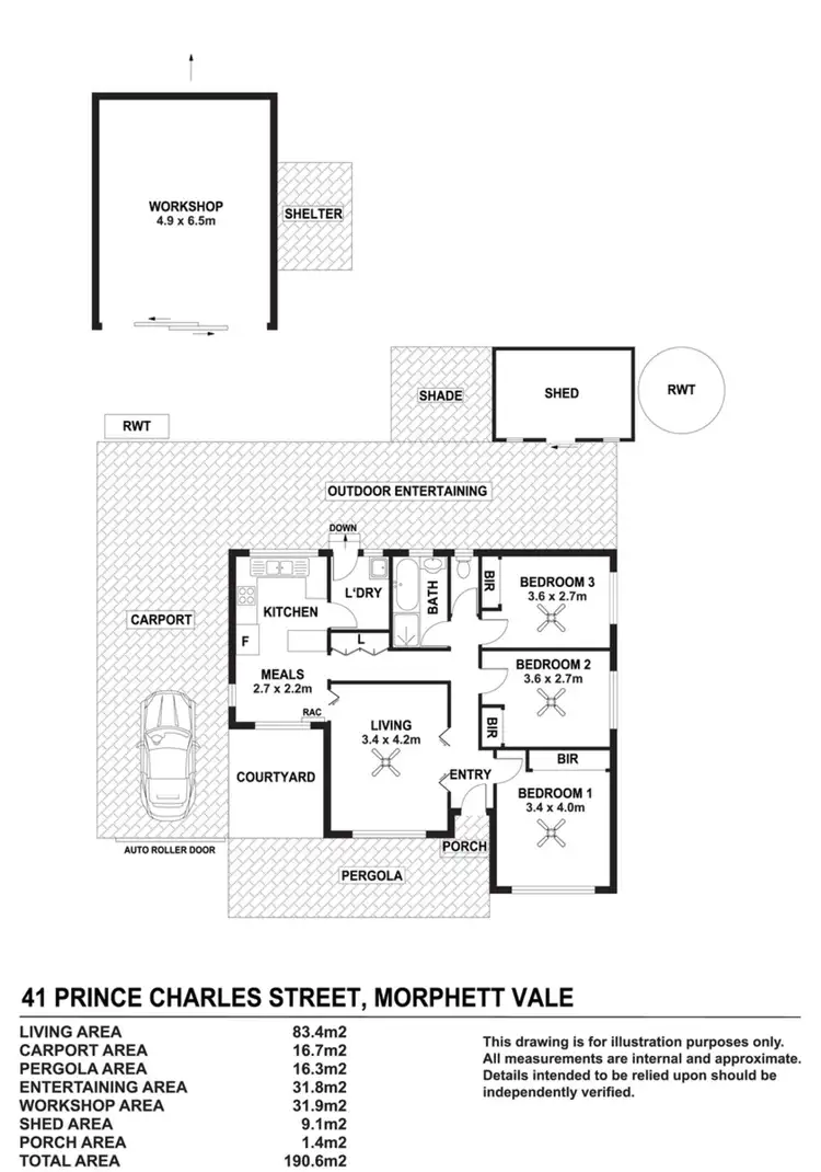 Floorplan of Homely house listing, 41 Prince Charles Street, Morphett Vale SA 5162