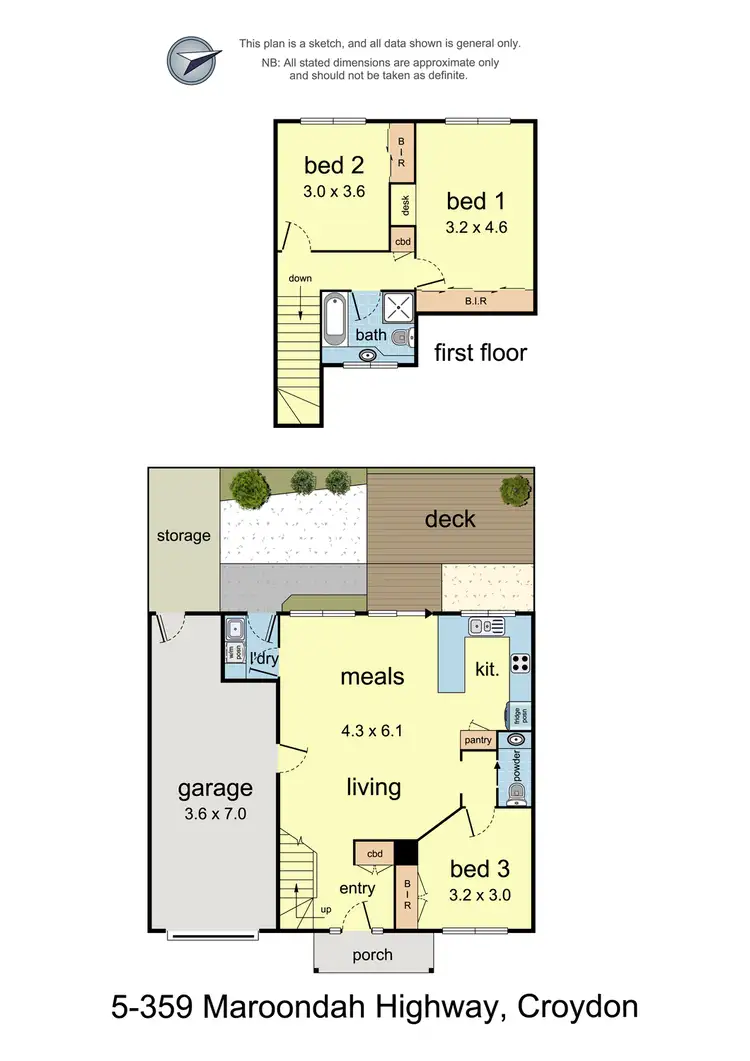 Floorplan of Homely townhouse listing, 5/359 Maroondah Highway, Croydon North VIC 3136