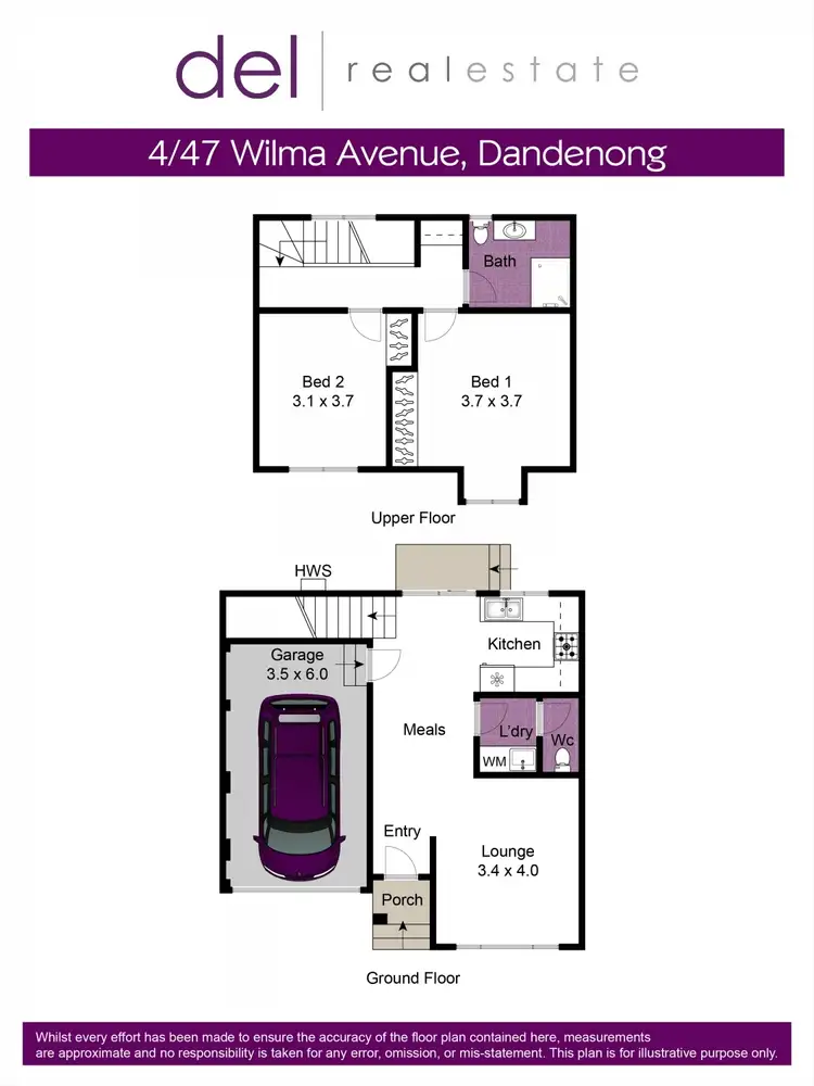 Floorplan of Homely townhouse listing, 4/47 Wilma Avenue, Dandenong VIC 3175
