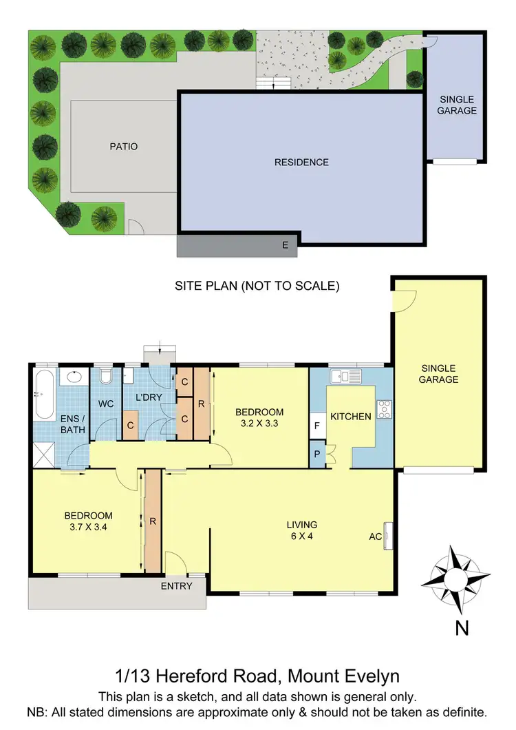 Floorplan of Homely unit listing, 1/13 Hereford Road, Mount Evelyn VIC 3796