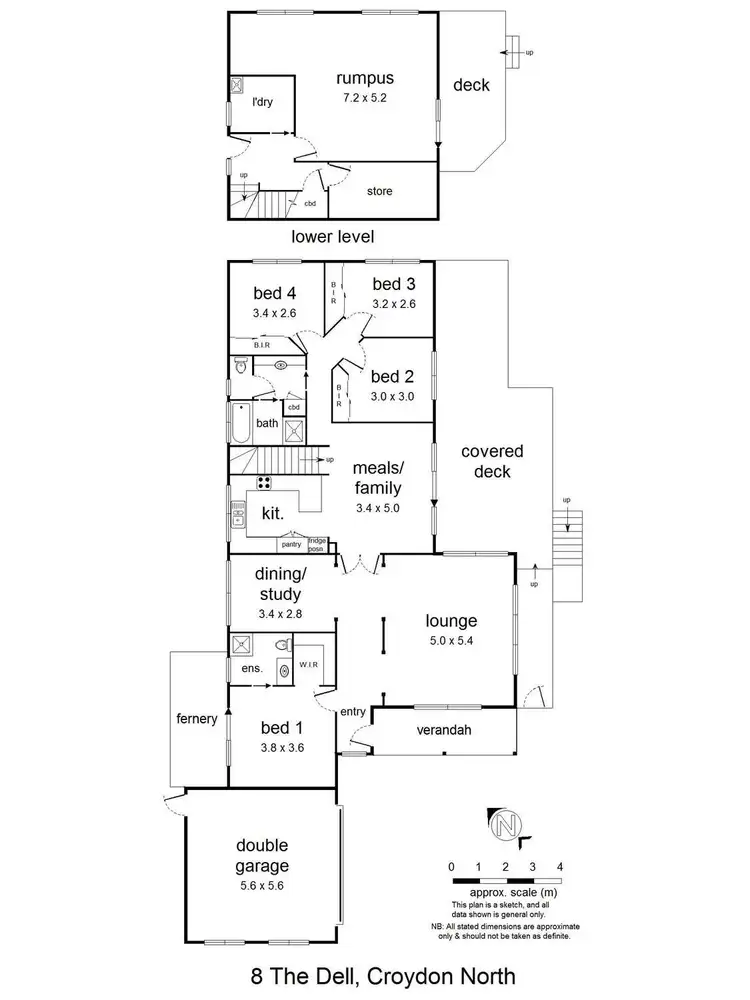 Floorplan of Homely house listing, 8 The Dell, Croydon North VIC 3136