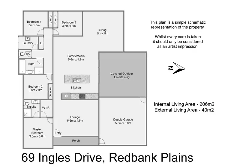 Floorplan of Homely house listing, 69 Ingles Drive, Redbank Plains QLD 4301
