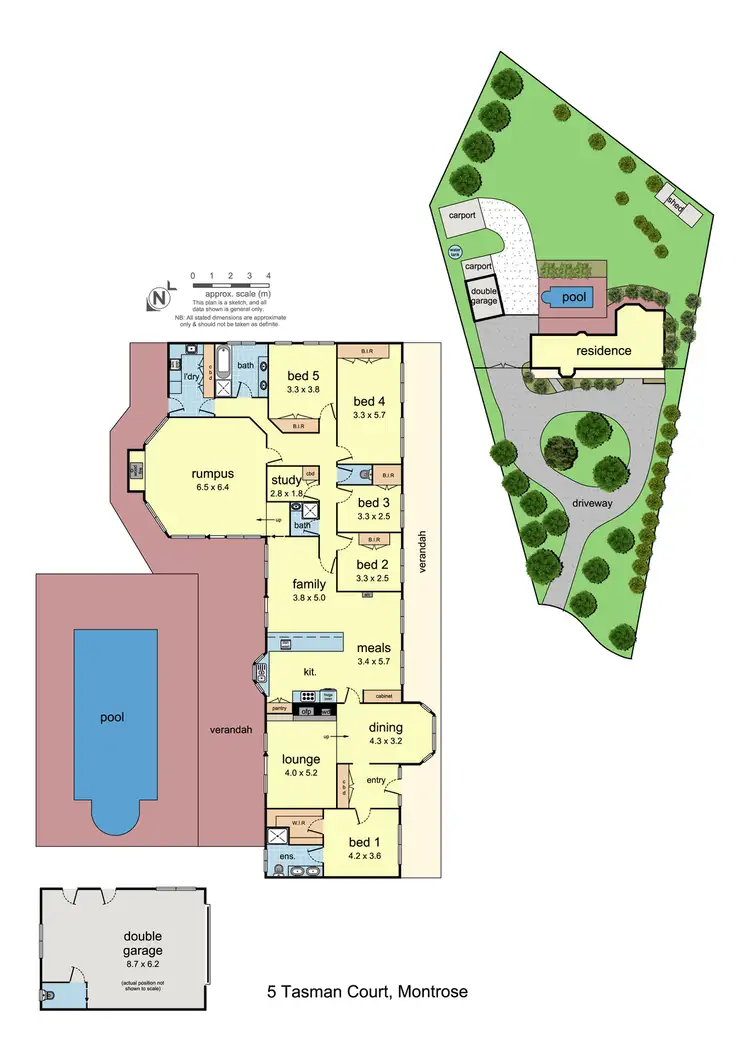 Floorplan of Homely house listing, 5 Tasman Court, Montrose VIC 3765