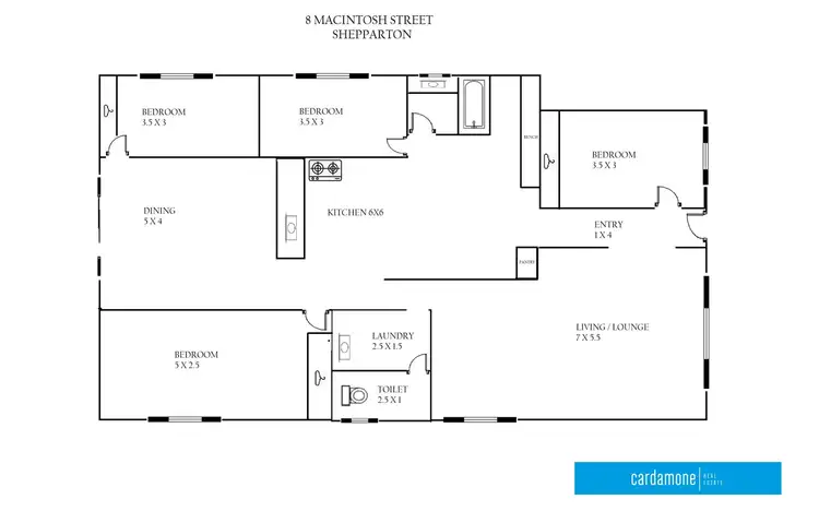 Floorplan of Homely house listing, 8 Macintosh Street, Shepparton VIC 3630