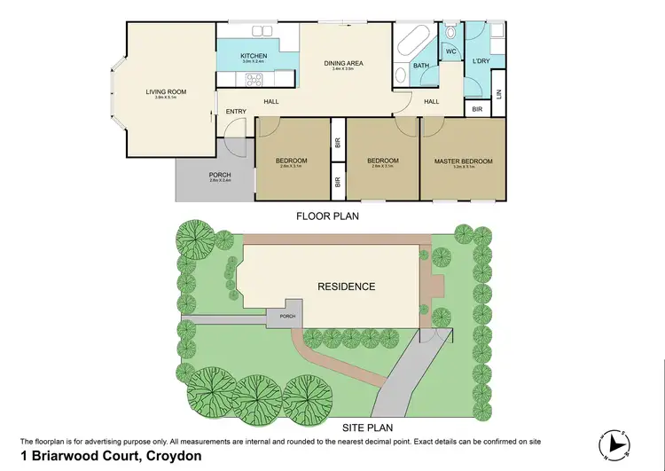 Floorplan of Homely house listing, 1 Briarwood Court, Croydon VIC 3136