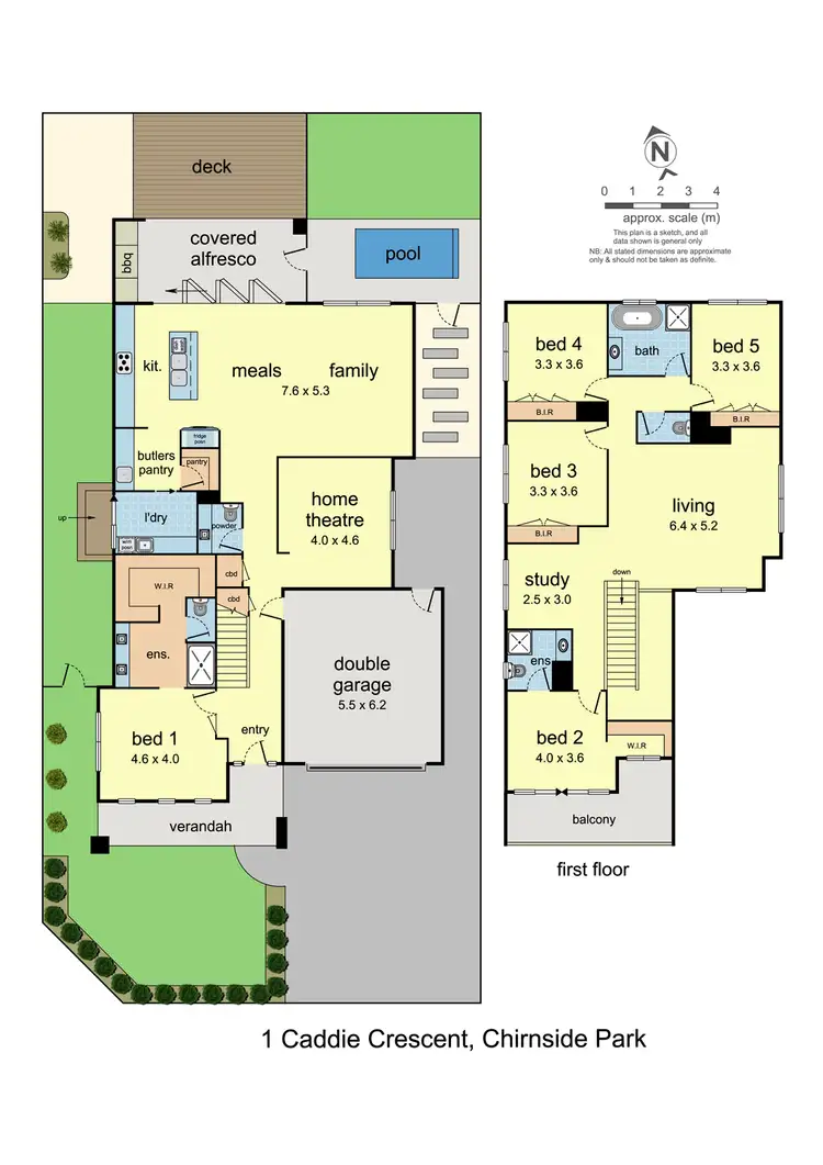 Floorplan of Homely house listing, 1 Caddie Crescent, Chirnside Park VIC 3116