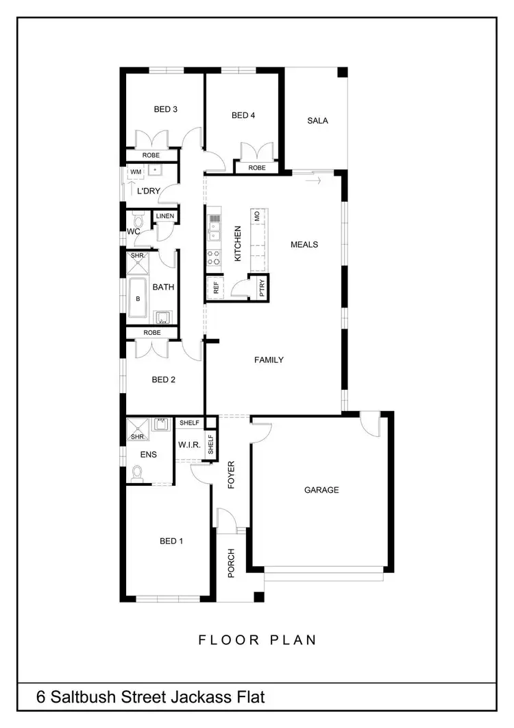 Floorplan of Homely house listing, 6 Saltbush Street, Jackass Flat VIC 3556