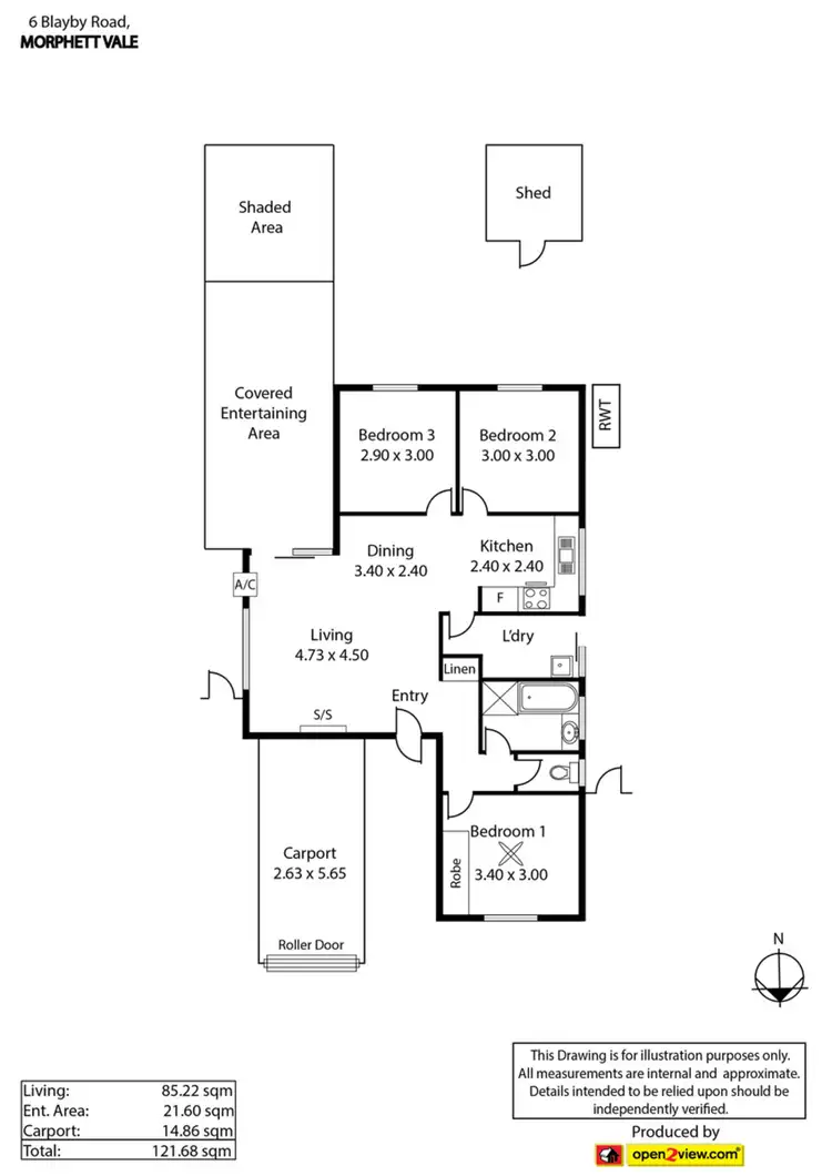 Floorplan of Homely house listing, 6 Blaby Road, Morphett Vale SA 5162