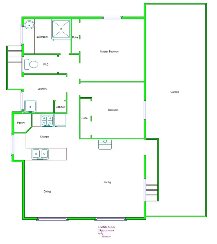 Floorplan of Homely house listing, 7835 Goulburn Valley Highway, Kialla VIC 3631