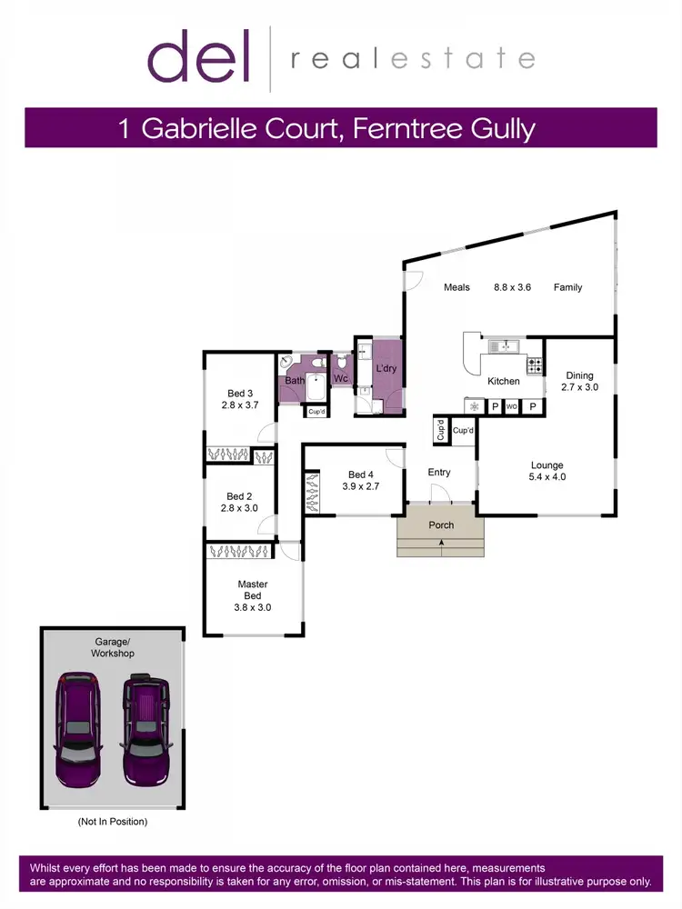 Floorplan of Homely house listing, 1 Gabrielle Court, Ferntree Gully VIC 3156