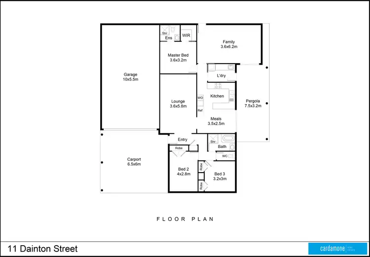Floorplan of Homely house listing, 11 Dainton Street, Shepparton VIC 3630