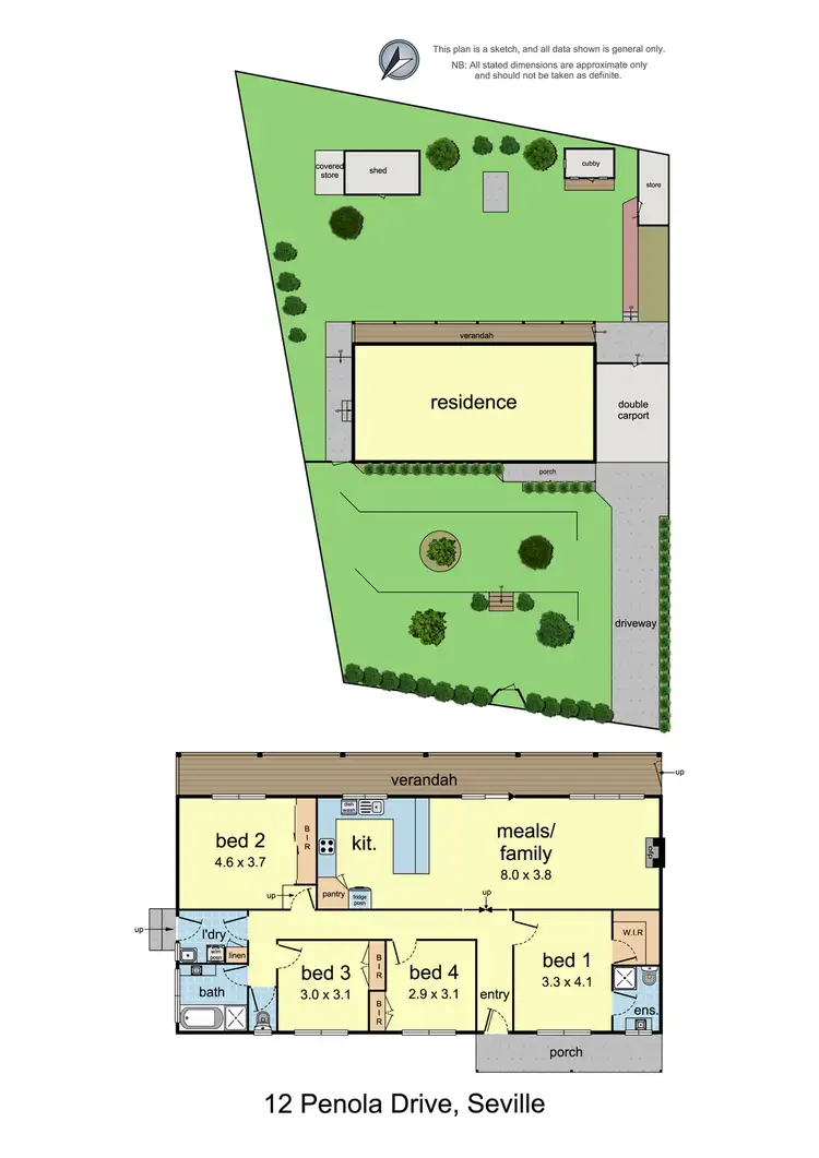Floorplan of Homely house listing, 12 Penola Drive, Seville VIC 3139
