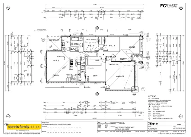Floorplan of Homely house listing, 15 Serpentine Way, Kialla VIC 3631