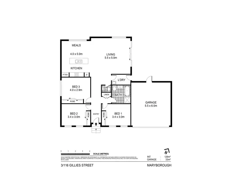 Floorplan of Homely townhouse listing, 3/116 Gillies Street, Maryborough VIC 3465