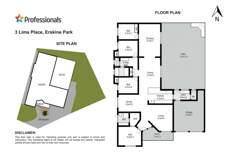 Floorplan of Homely house listing, 3 Lima Place, Erskine Park NSW 2759