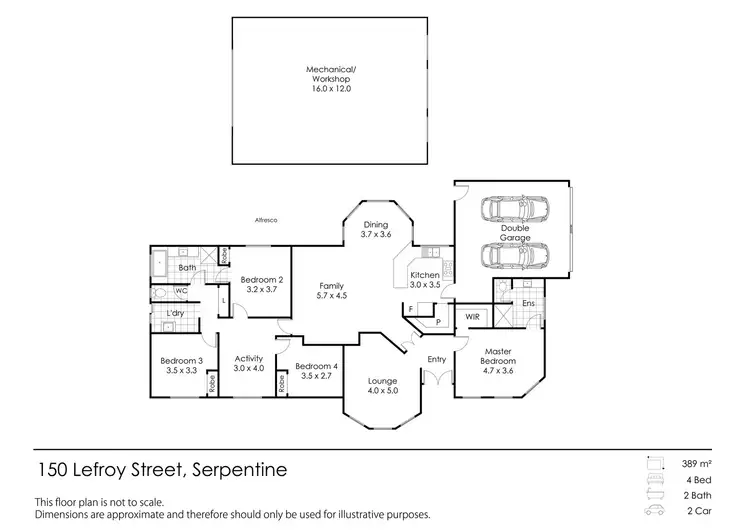 Floorplan of Homely house listing, 150 Lefroy Street, Serpentine WA 6125