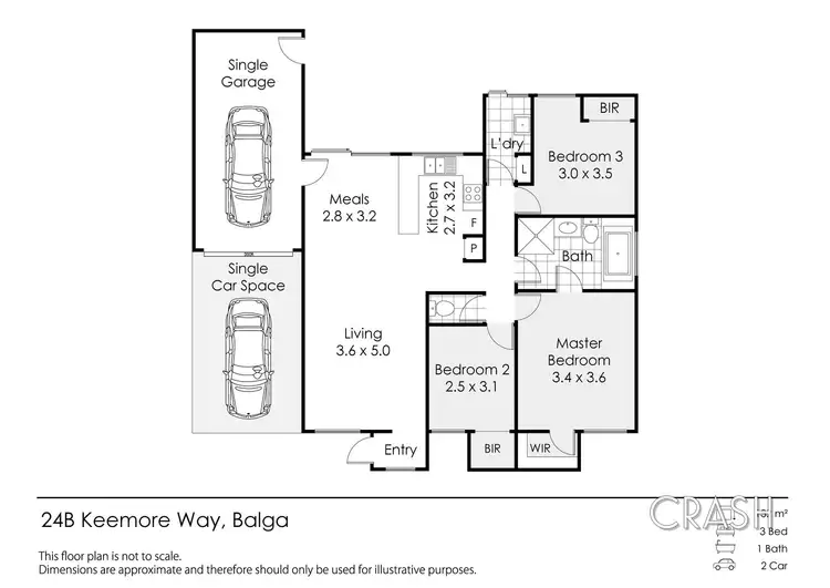 Floorplan of Homely villa listing, 24B Keemore Way, Balga WA 6061