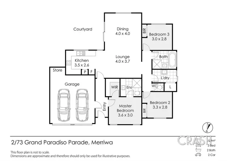 Floorplan of Homely house listing, 2/73 Grand Paradiso Parade, Merriwa WA 6030