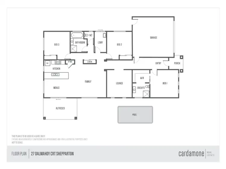 Floorplan of Homely house listing, 27 Dalmahoy Court, Shepparton VIC 3630