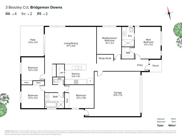 Floorplan of Homely house listing, 3 Beazley Circuit, Bridgeman Downs QLD 4035