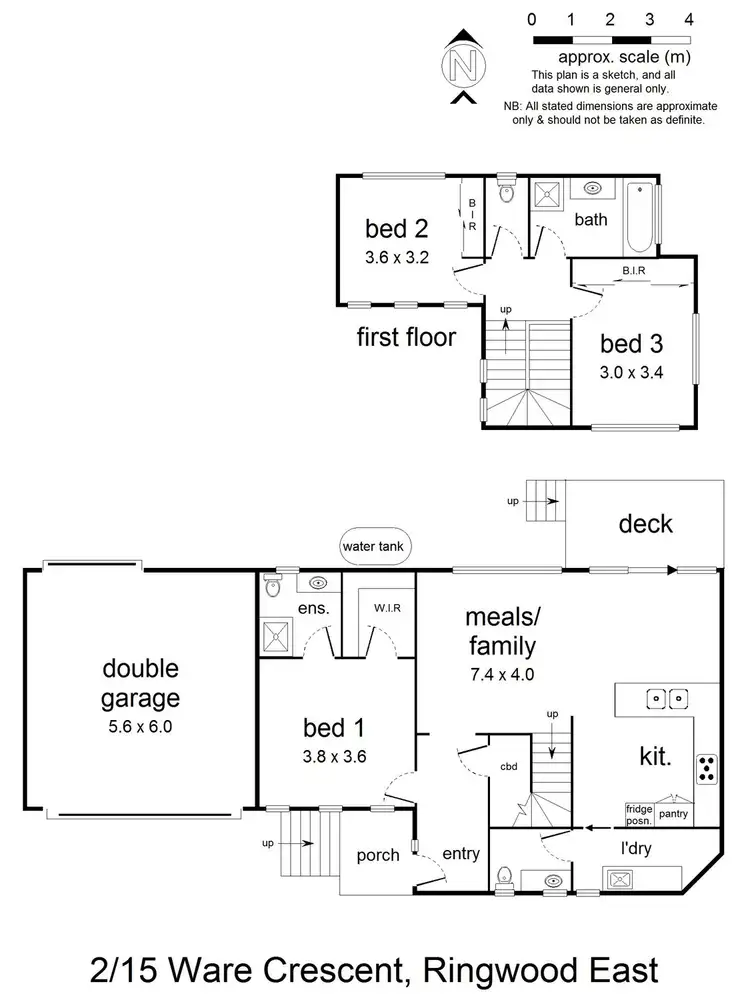 Floorplan of Homely townhouse listing, 2/15 Ware Crescent, Ringwood East VIC 3135