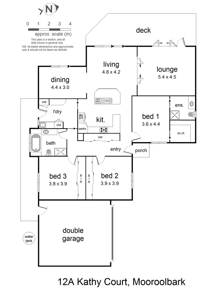Floorplan of Homely house listing, 12a Kathy Court, Mooroolbark VIC 3138