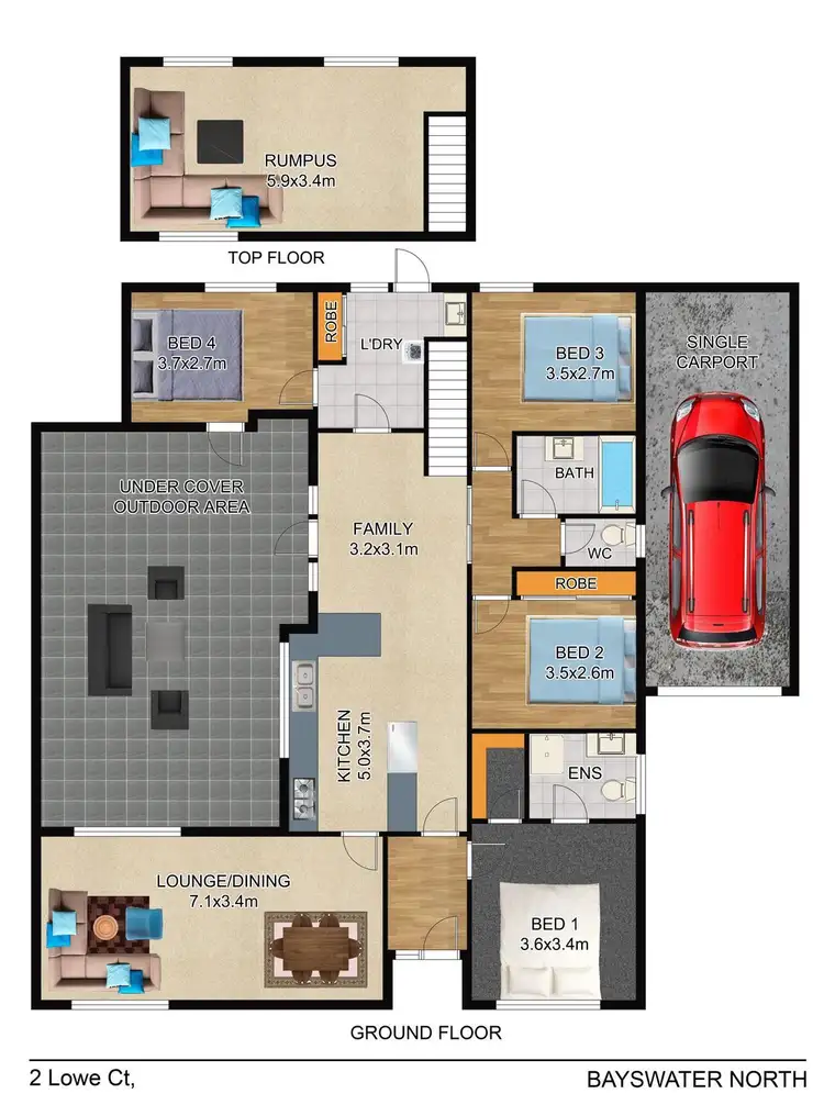 Floorplan of Homely house listing, 2 Lowe Court, Bayswater North VIC 3153