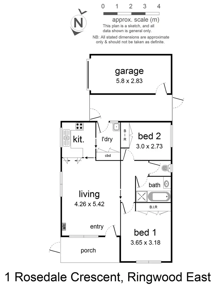 Floorplan of Homely house listing, 1 Rosedale Crescent, Ringwood East VIC 3135