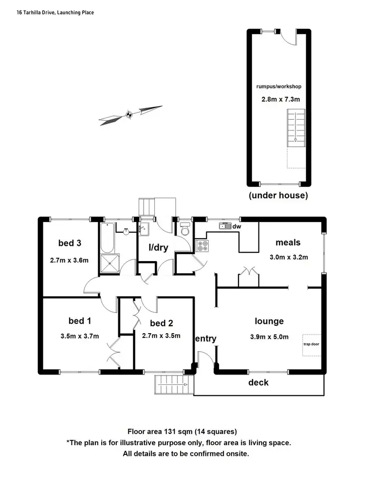 Floorplan of Homely house listing, 16 Tarhilla Drive, Launching Place VIC 3139
