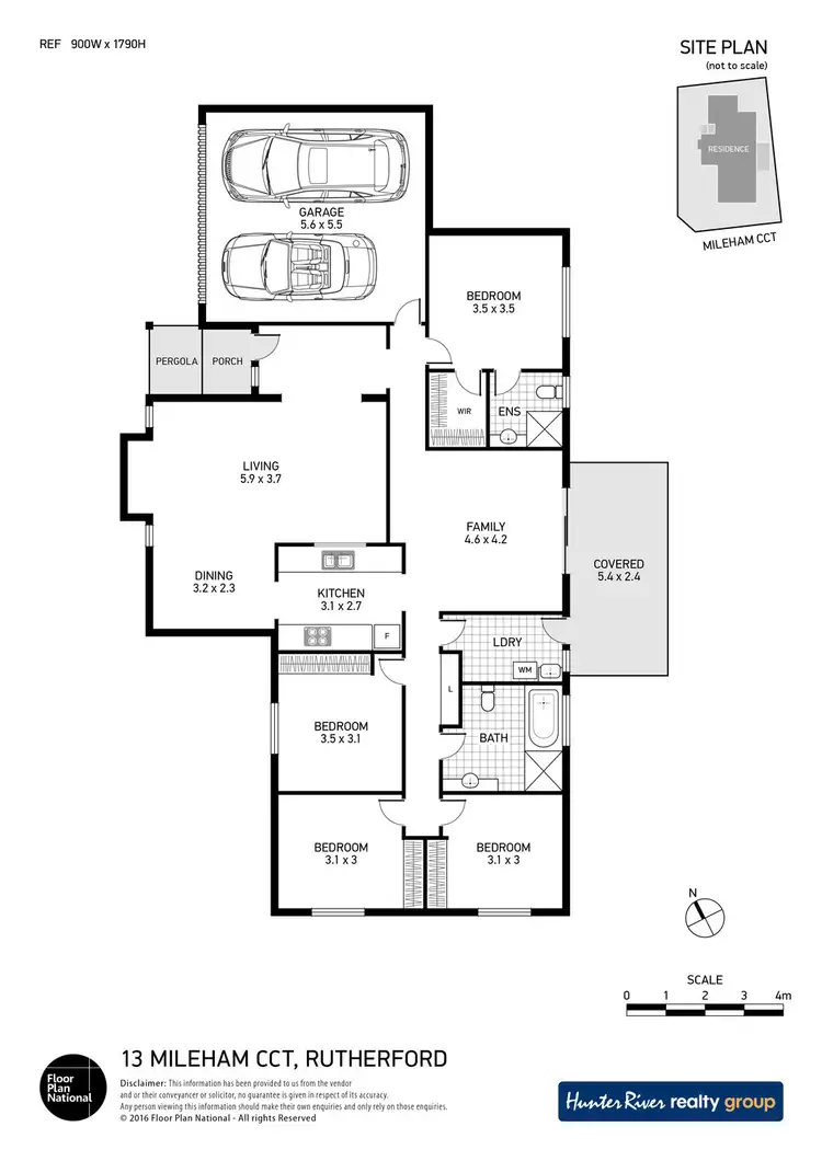 Floorplan of Homely house listing, 13 Mileham Circuit, Rutherford NSW 2320