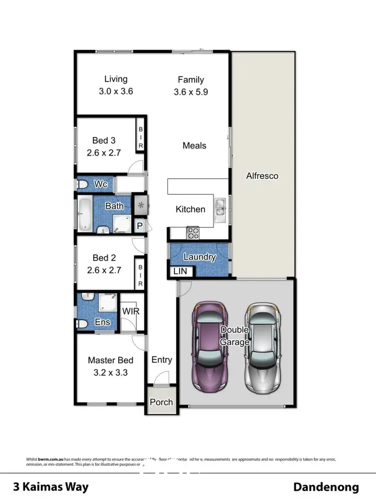 Floorplan of Homely house listing, 3 Kaimas Way, Dandenong VIC 3175