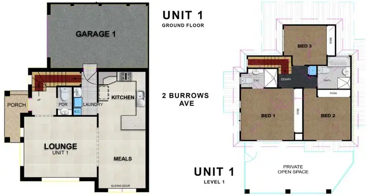 Floorplan of Homely townhouse listing, 1-5/2 Burrows Avenue, Dandenong VIC 3175