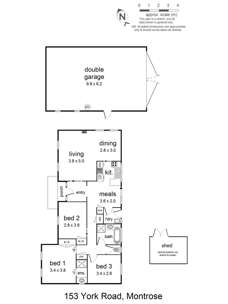 Floorplan of Homely house listing, 153 York Road, Montrose VIC 3765
