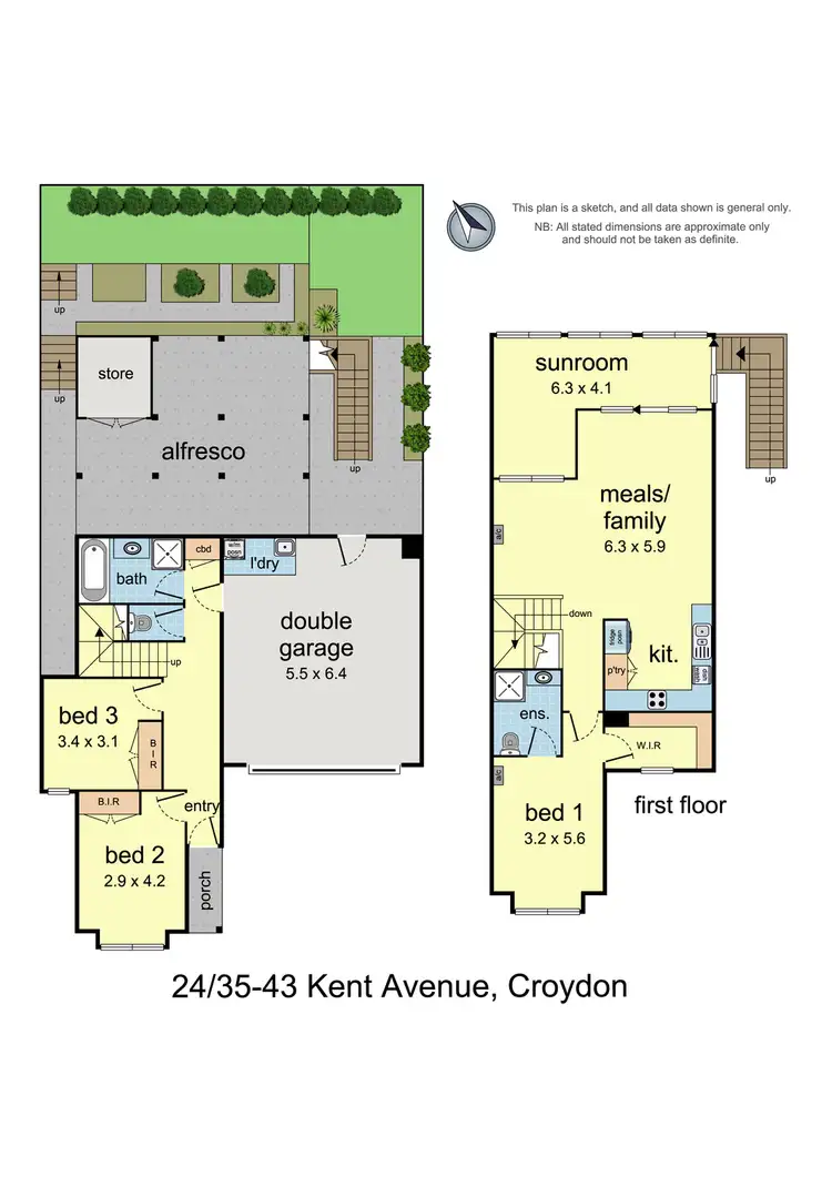 Floorplan of Homely townhouse listing, 24/35-43 Kent Avenue, Croydon VIC 3136