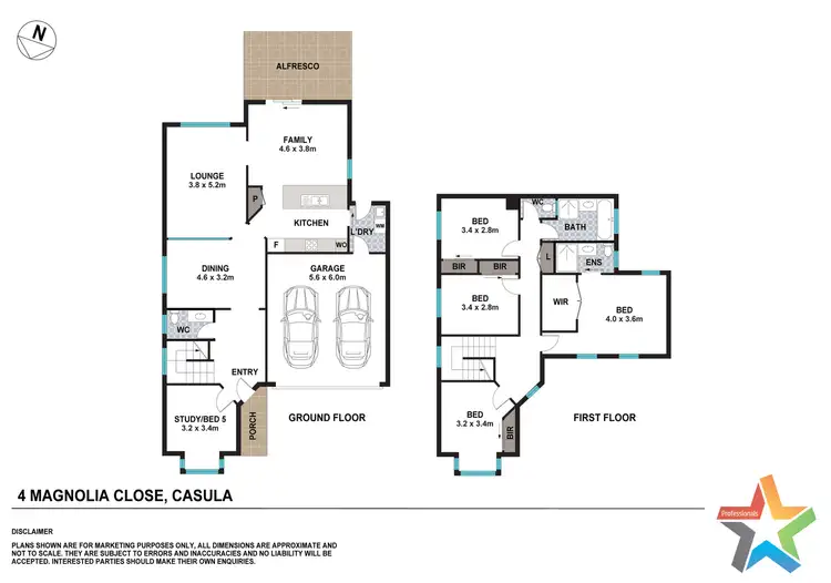 Floorplan of Homely house listing, 4 Magnolia Close, Casula NSW 2170