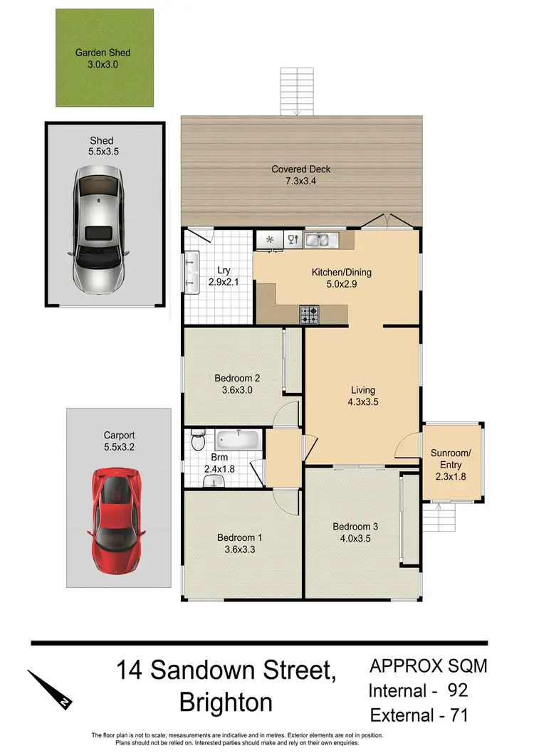 Floorplan of Homely house listing, 14 Sandown Street, Brighton QLD 4017