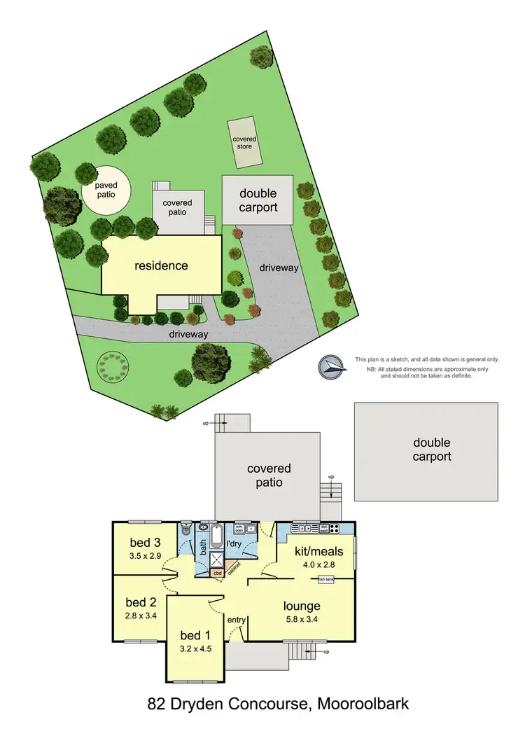 Floorplan of Homely house listing, 82 Dryden Concourse, Mooroolbark VIC 3138