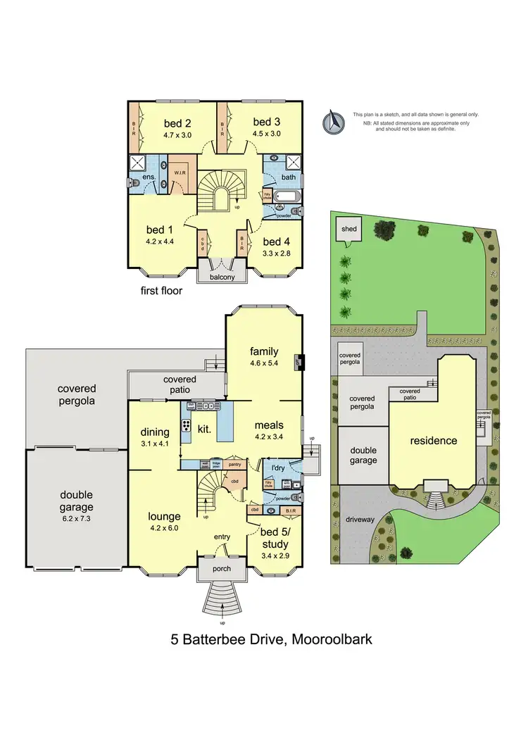 Floorplan of Homely house listing, 5 Batterbee Drive, Mooroolbark VIC 3138