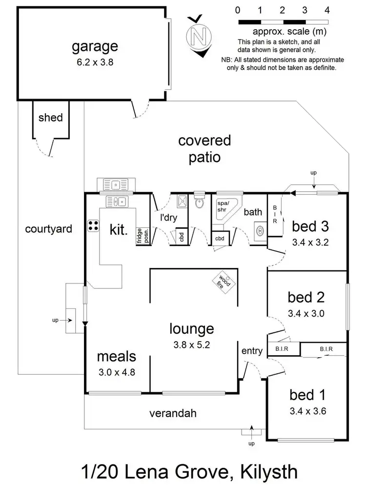 Floorplan of Homely unit listing, 1/20 Lena Grove, Kilsyth VIC 3137