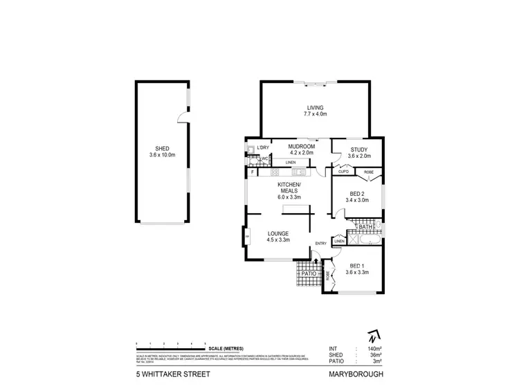 Floorplan of Homely house listing, 5 Whittaker Street, Maryborough VIC 3465