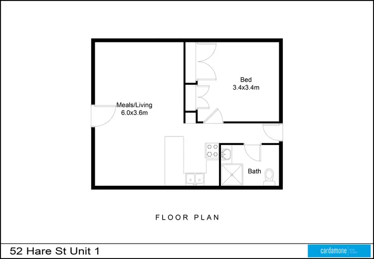 Floorplan of Homely block of units listing, 1-5/52 Hare Street, Shepparton VIC 3630