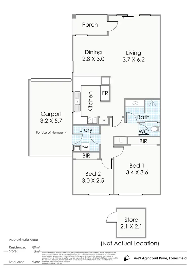 Floorplan of Homely house listing, 4/69 Agincourt Drive, Forrestfield WA 6058