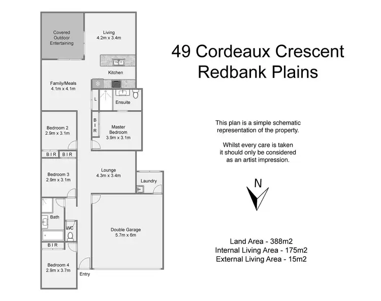 Floorplan of Homely house listing, 49 Cordeaux Crescent, Redbank Plains QLD 4301