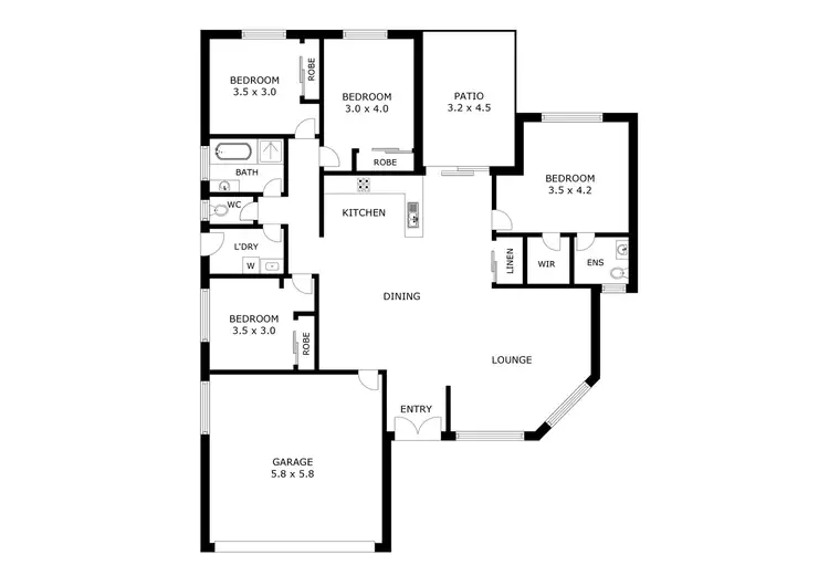 Floorplan of Homely house listing, 2 Tuckeroo Place, Mulambin QLD 4703