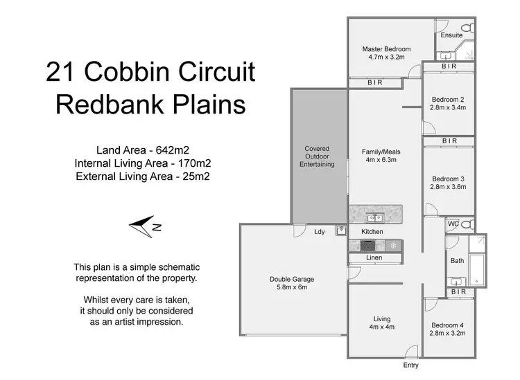 Floorplan of Homely house listing, 21 Cobbin Circuit, Redbank Plains QLD 4301