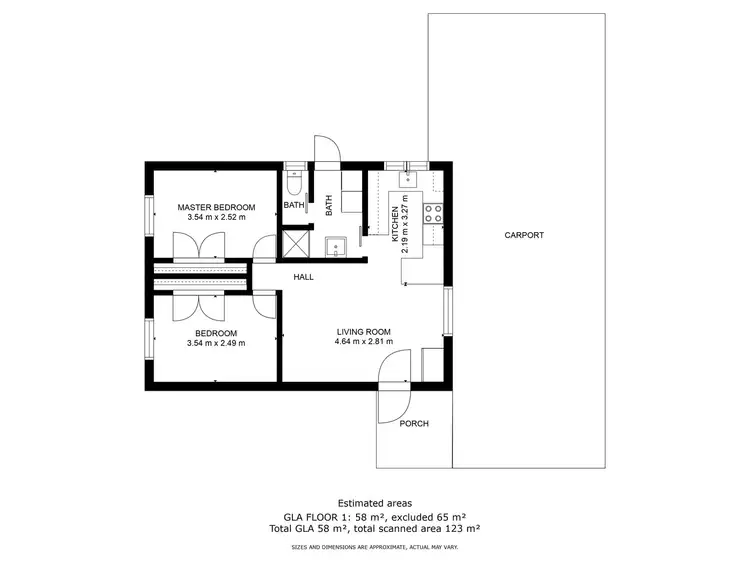 Floorplan of Homely unit listing, 3/17 Allambie Crescent, Wodonga VIC 3690