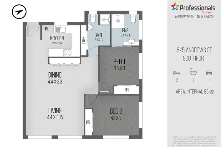 Floorplan of Homely unit listing, 6/5 Andrews Street, Southport QLD 4215
