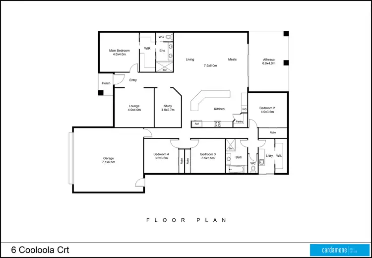 Floorplan of Homely house listing, 6 Cooloola Place, Shepparton North VIC 3631