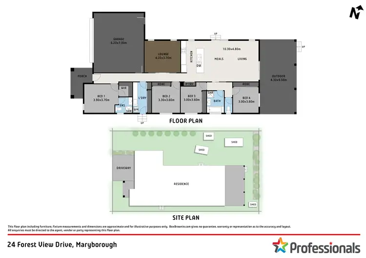 Floorplan of Homely house listing, 24 Forest View Drive, Maryborough VIC 3465
